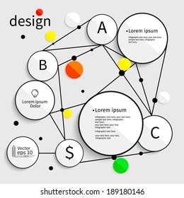 Design of colorful circles, layout, Eps 10 vector