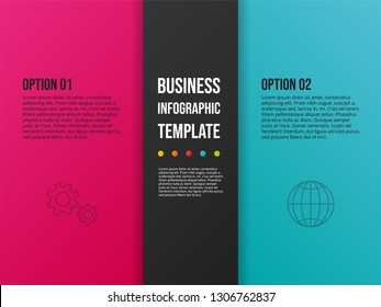 Design of colorful company infographic with icons. Vector