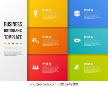 Design of colorful company infographic with icons. Vector