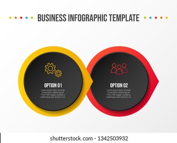 Design of colorful company infographic with icons. Vector