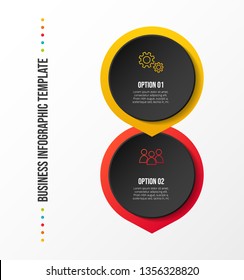Design of colorful company infographic with icons. Vector