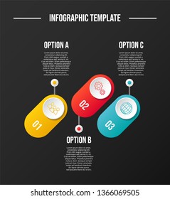 Design of colorful company infographic with icons. Vector