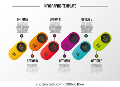 Design of colorful company infographic with icons. Vector