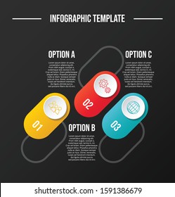 Design of colorful company infographic with icons. Vector