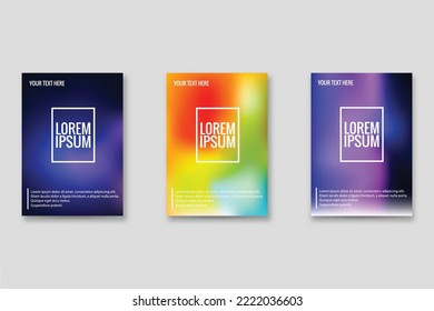 Design of colorful gradients. hipster graphics stylish liquid. element for designing business cards, invitations, gift cards, flyers, and brochures. frame set vector