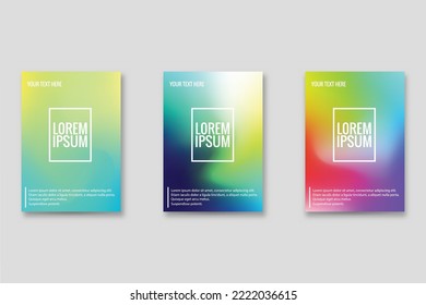 Design of colorful gradients. hipster graphics stylish liquid. element for designing business cards, invitations, gift cards, flyers, and brochures. frame set vector