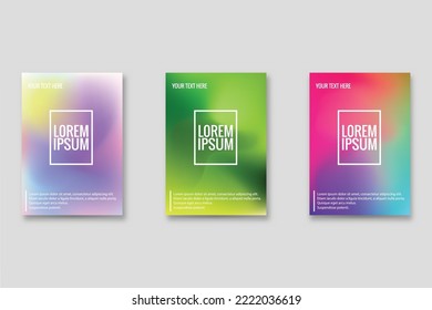 Design of colorful gradients. hipster graphics stylish liquid. element for designing business cards, invitations, gift cards, flyers, and brochures. frame set vector