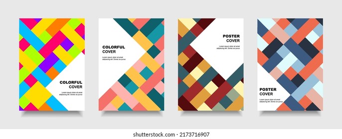 Design colorful poster simple and cover background abstract modern