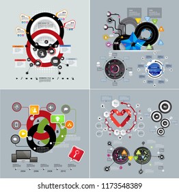 Design colorful presentation templates. Vector background