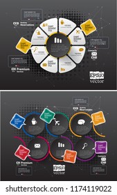 Design colorful presentation templates. Vector background.