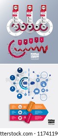 Design colorful presentation templates. Vector background.
