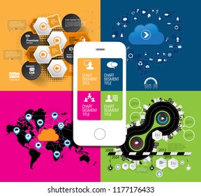 Design colorful presentation templates. Vector background.