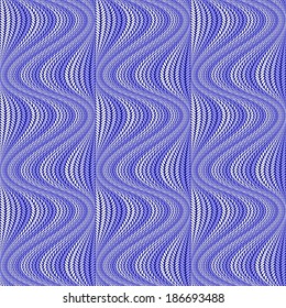 Design colorful seamless wavy pattern. Abstract warped knitter textured background. Vector art