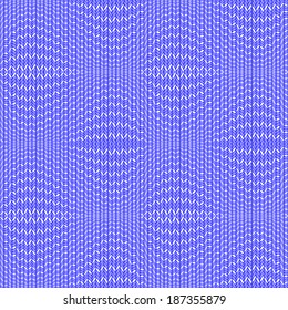 Design colorful seamless wavy pattern. Abstract warped knitted textured background. Vector art