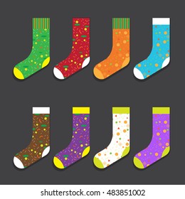 design colorful socks set vector illustration
