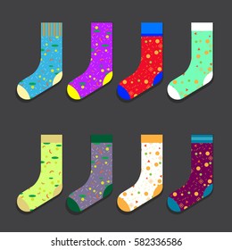 design colorful socks set vector illustration
