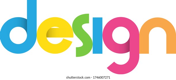 DESIGN colorful vector geometric type banner