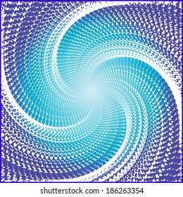 Design colorful vortex movement background. Abstract wave distortion backdrop. Vector-art illustration