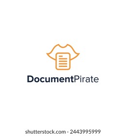 a design combination between a document and a pirate hat