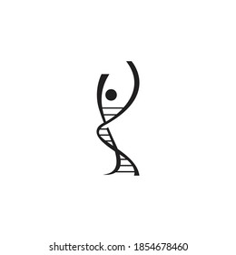 The design is a combination of a healthy human form from the DNA line, which can be used for logo and icon designs