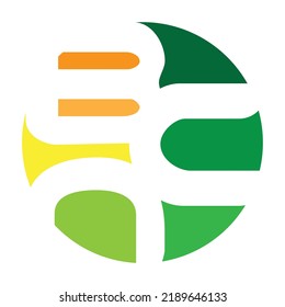Combinación de diseño de las letras B, C y N.