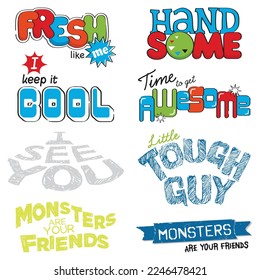 Design of comic style awesome and cool title quotes