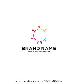 design community logo people vector template