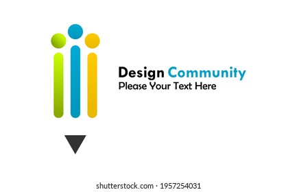 Design community logo template illustration