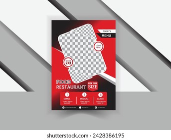 Design of company marketing flyers for fast food restaurants. template for a food banner with an abstract backdrop. A fresh burger, pizza, etc.