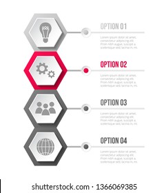 Design of a company timeline with business icons. Vector