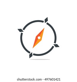 Design Compass Logo Black Orange