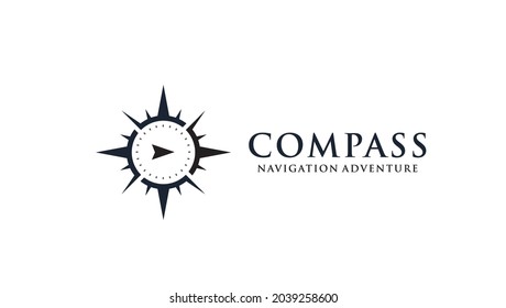 design compass navigation vetor logo icon logo template 