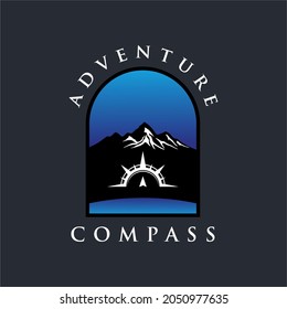 design compass navigation vetor logo icon logo template 