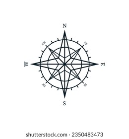 Design compass symbol icon vector