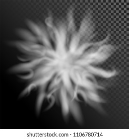 Design composition of transparent white vector fog