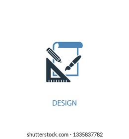 design concept 2 colored icon. Simple blue element illustration. design concept symbol design. Can be used for web and mobile UI/UX