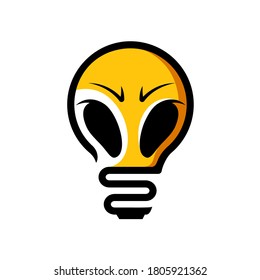 A design concept about a brilliant idea shaped like a skull with a combination of yellow and black
