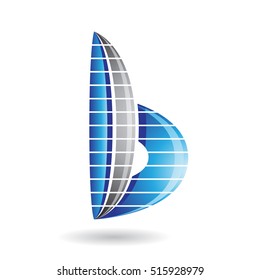 Concepto de diseño de un icono abstracto de la letra B, Ilustración vectorial