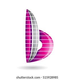 Design Concept of a Abstract Icon of Letter B, Vector Illustration