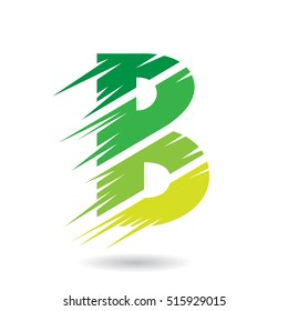 Design Concept of a Abstract Icon of Letter B, Vector Illustration
