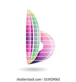 Design Concept of a Abstract Icon of Letter B, Vector Illustration