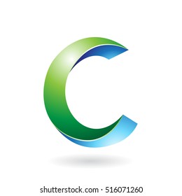 Design Concept of a Abstract Icon of Letter C, Vector Illustration