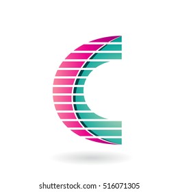 Design Concept of a Abstract Icon of Letter C, Vector Illustration