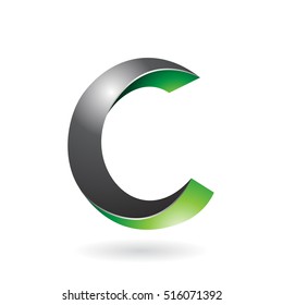 Concepto de diseño de un icono abstracto de la letra C, Ilustración vectorial