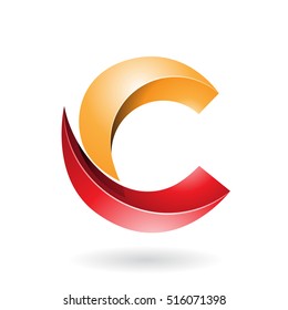 Concepto de diseño de un icono abstracto de la letra C, Ilustración vectorial