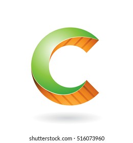 Concepto de diseño de un icono abstracto de la letra C, Ilustración vectorial