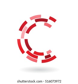 Concepto de diseño de un icono abstracto de la letra C, Ilustración vectorial