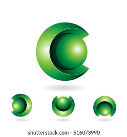 Design Concept of a Abstract Icon of Letter C, Vector Illustration