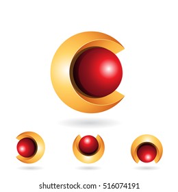 Concepto de diseño de un icono abstracto de la letra C, Ilustración vectorial