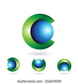 Design Concept of a Abstract Icon of Letter C, Vector Illustration
